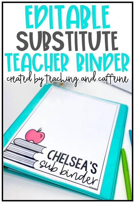 Editable Substitute Teacher Binder Sub Binder And Sub Plans Template