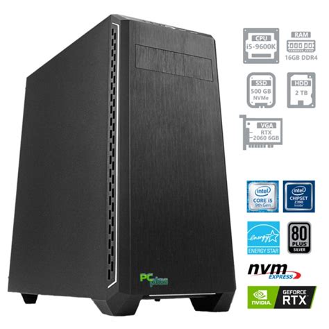 Pcplus Gamer I5 9600k 16gb 500gb Nvme Ssd 2tb Hdd Rtx 2060 6gb