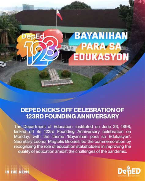 DepEd Kicks Off Celebration Of 123rd Founding Anniversary Department