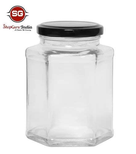 Metal Lug Cap Ml Hexagonal Glass Jar Without Cap At Rs Piece