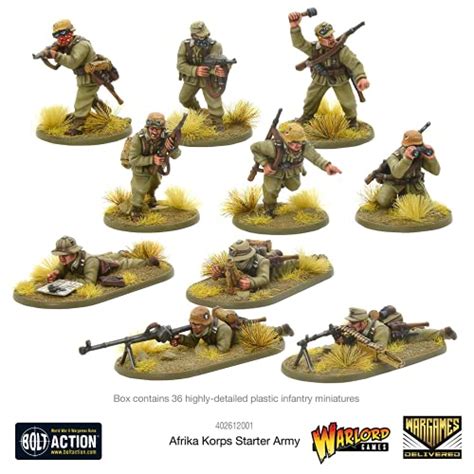 Wargames Delivered Bolt Action Miniatures Afrika Korps Starter Set