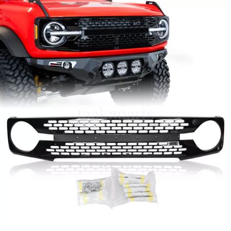 Gloss Black Grille For Ford Bronco Front Bumper Grill