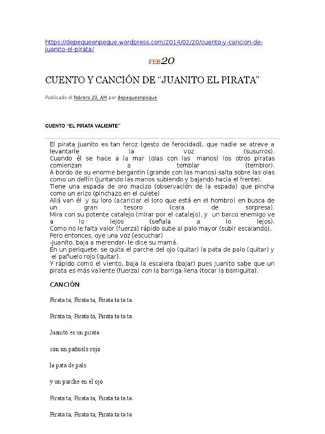 Pdf Cuento Y Canci N De Juanito El Pirata Dokumen Tips