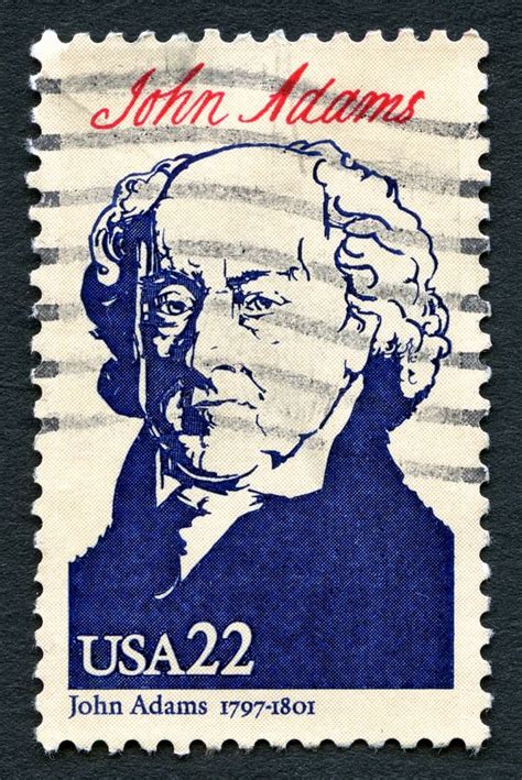 John Adams US Postage Stamp Editorial Image Image Of America