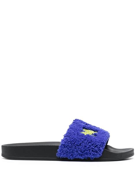 Buy Marni Logo Flat Slides - Purple At 49% Off | Editorialist