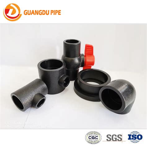 Water Gas Supply HDPE Water Pipe Coupling Elbow Tee Valve End Cap Clamp