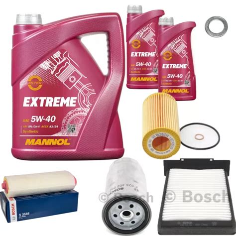 BOSCH INSPECTION SET 7 L Mannol Extreme 5W 40 Pour Land Rover