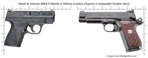 Smith Wesson M P 9 Shield Vs Wilson Combat EXperior Commander Double