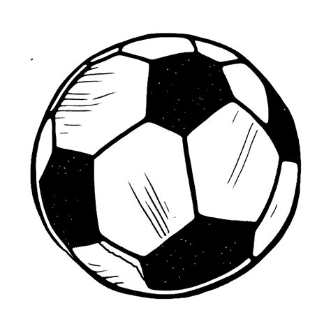 Disegno Da Colorare Di Pallone Da Calcio In Bianco E Nero · Creative