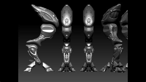 Zbrush Sci Fi Robotic Leg Sculpt How To Modeling Timelapse Step By