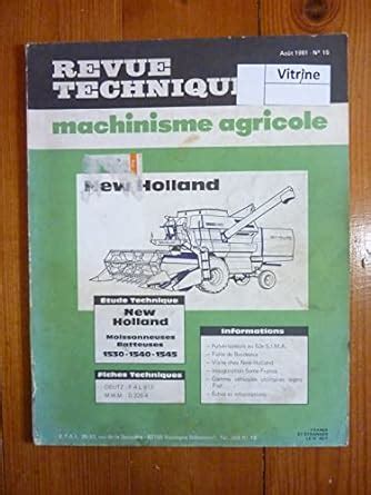 Amazon Fr Revue Technique Machinisme Agricole N Moissonneuses