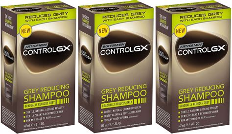 Just For Men Control Gx Shampoo 5 Ounce Grey Reducing (147ml) (3 Pack ...