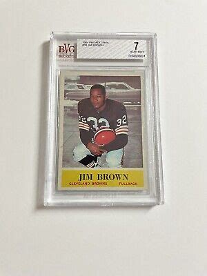 Philadelphia Jim Brown Football Card Browns Bvg Beckett Nm