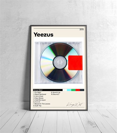 Kanye West Poster Yeezus Poster Album Cover Poster Kanye Etsy