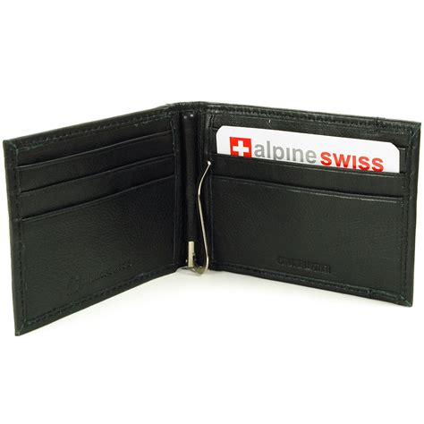 Alpine Swiss Men S Bifold Leather Money Clip Wallet Nar Media Kit