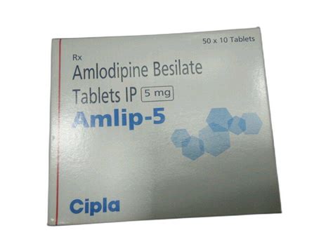 5mg Amlodipine Besilate Tablet 50 X 10 Tablets Prescription At Rs 450