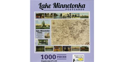 Puzzle: Lake Minnetonka Map with Postcards