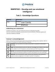 BSBPEF502 Task 2 Knowledge Questions V1 0122 Fillable 1 Pdf