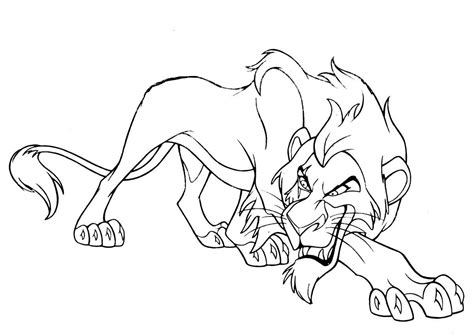 Printable Lion King Coloring Pages Scar