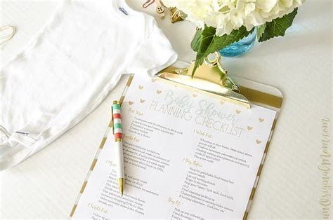 Free Printable Baby Shower Planning Checklist A Thorough Step By Step