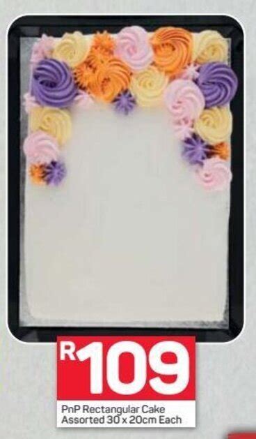 PnP Rectangular Cake Assorted 30 X 20 Cm Each Offer At Pick N Pay