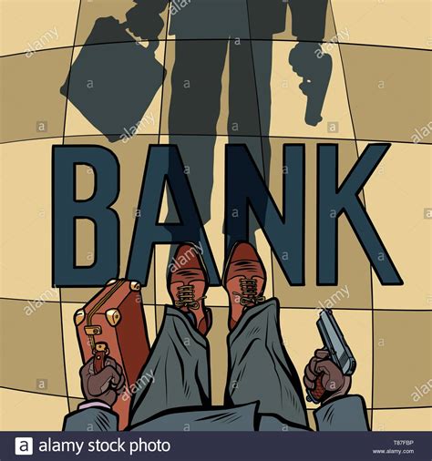 Bank robber humor Stock Vector Images - Alamy