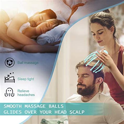 Head Scalp Massagers For Headache Reliefscalp Stress Relax 12 Roller Balls Prongs Head Massage