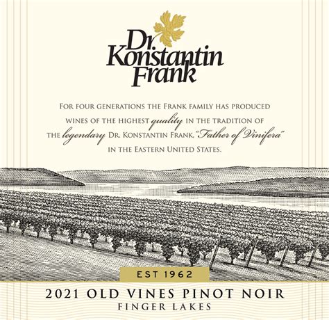 Old Vines Pinot Noir 2021 Dr Konstantin Frank Winery