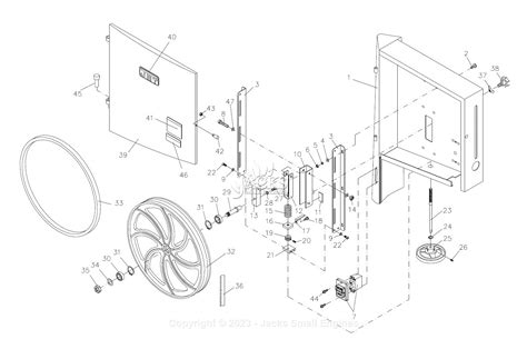 Jet Tools Jwbs B Inch Woodworking Band Saw B Parts Diagram