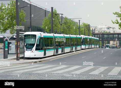 paris tramway  stock photo alamy