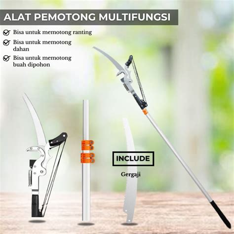 Jual Alat Pemotong Dahan Ranting Rambutan Tree Pruner Galah Tongkat