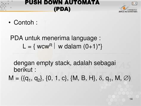 Ppt Pertemuan Push Down Automata Pda Powerpoint Presentation