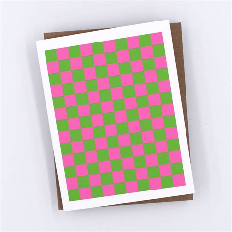 Checker Pattern Stationery — Printerette Press