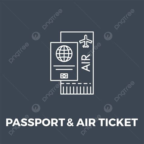 Passport And Ticket Icon Travel International Tourist Vector Travel