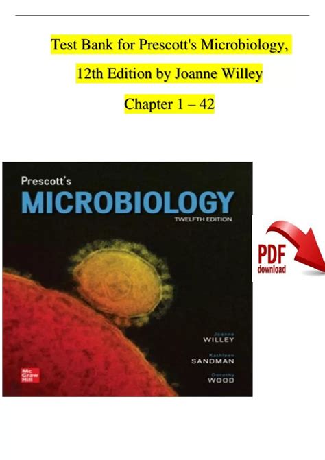 Test Bank Prescotts Microbiology 12th Edition By Willey Chapter 1