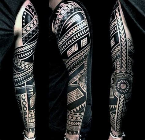 Tribal Sleeve Tattoos For Men Manly Arm Design Ideas