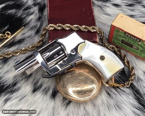 Kolb Baby Model Hammerless Revolver With Original Box Nickel Pearl