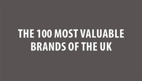 The 100 Most Valuable Brands Companies Brands Of The Uk