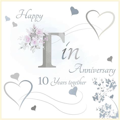 Anniversary Ideas Uk Happy Tin Anniversary Greeting Card