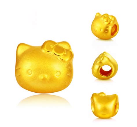 24k Gold Hello Kitty Charm Bead Xingjewelry Bead Charms Hello