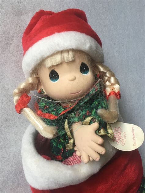 Vintage Collectible Precious Moments Christmas Eve Stocking Doll 1998