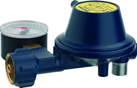 LPG Gas Marine Low Pressure 90º Regulator with Gauge 0 8kg hr