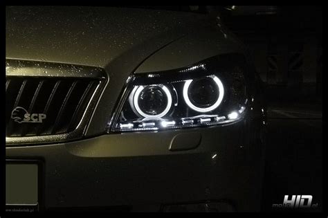 Skoda Octavia Fl Lampy Bi Xenon Led Angel Eyes Black Motohid Pl