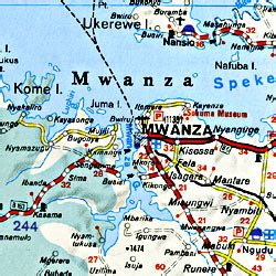 Tanzania Road Distance Map Cassie Anjanette