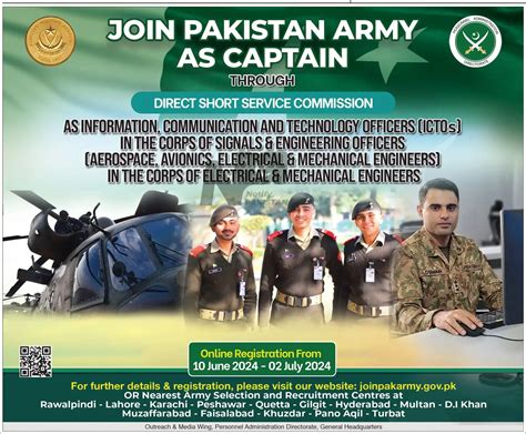 Join Pak Army Captain Jobs 2024 Through Dssc Online Registration