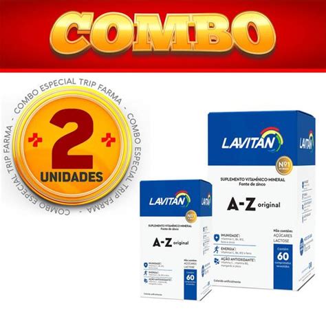 Kit 2 Unidades Lavitan A Z Original Cimed Suplemento Vitamínico Mineral