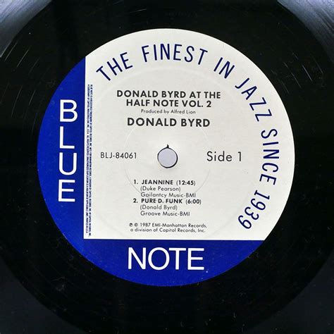 Yahoo オークション 米 DONALD BYRD AT THE HALF NOTE CAFE VOL 2 BL