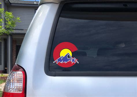 Colorado Mountain Sticker Colorado Flag Sticker Colorado | Etsy