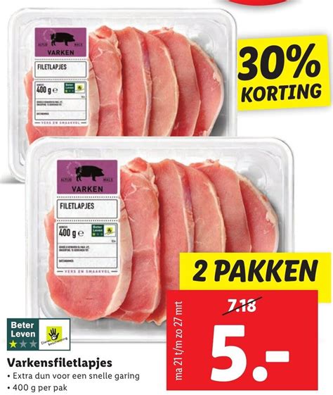 Varkensfiletlapjes G Aanbieding Bij Lidl