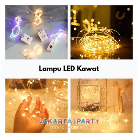 Promo Lampu LED Kawat Warm White 1 M Lampu Hias LED Baterai Lampu